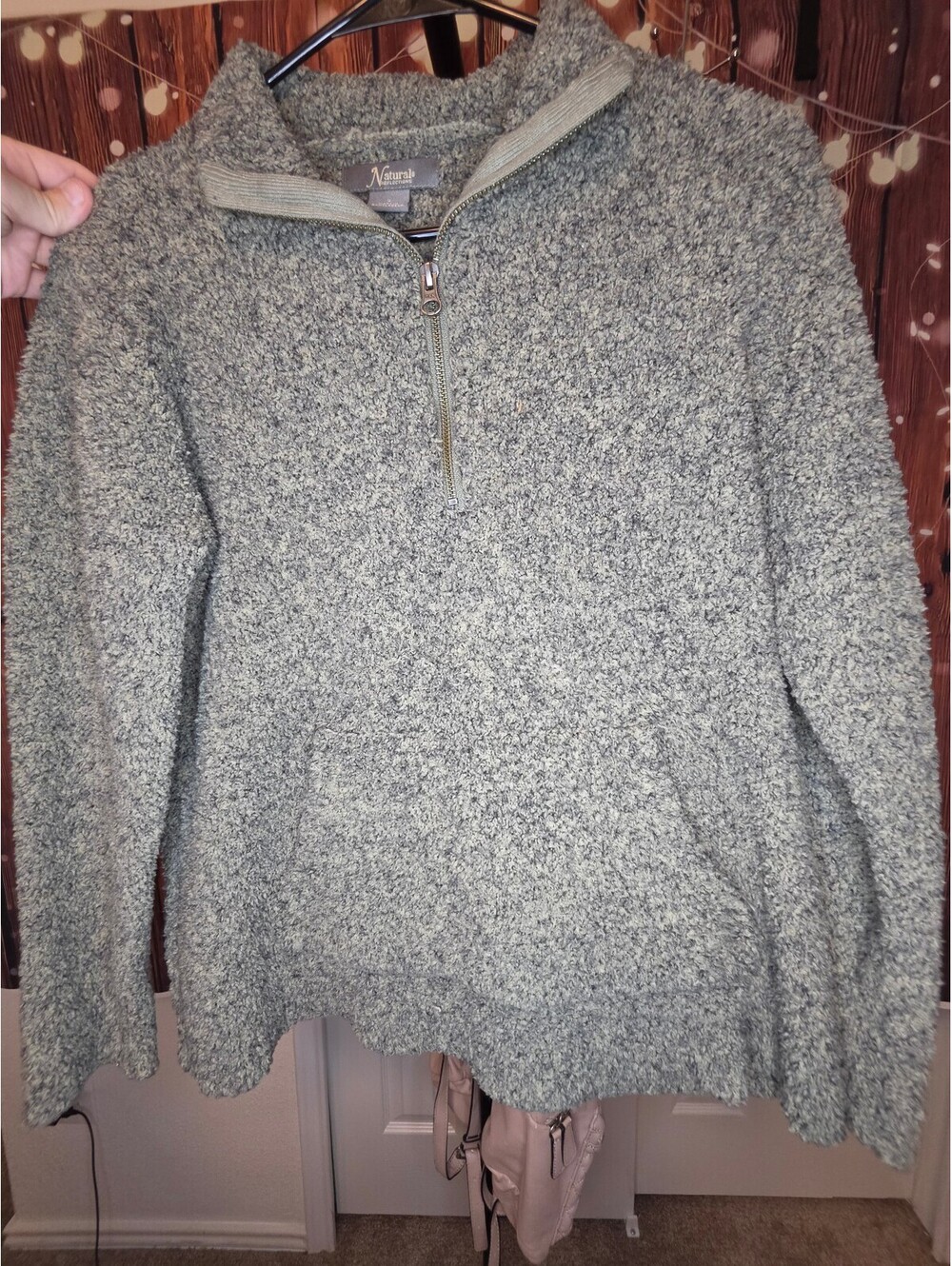 Naturale Women's Olive Green Half-Zip Pullover Sweater Size S